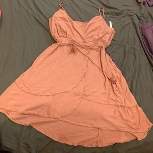 Rose spaghetti strap dress